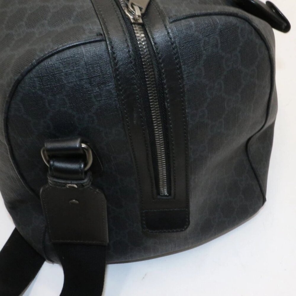 Gucci GG Supreme Monogram Medium Carry-On Duffle Bag - Black/Grey - Picture 13 of 16